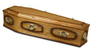 wooden Windsor coffin